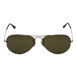 Ray Ban Mens Rimless Aviator Sunglasses RB3214 59mm